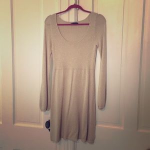 Express Gold sweater dress
